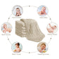 Looxii Muslin Burp Cloths 6 Pack - 20  x 10  - Ultra Soft & Absorbent, 6-Layer 100% Cotton for Spit Up & Drool- Gentle Neutral B