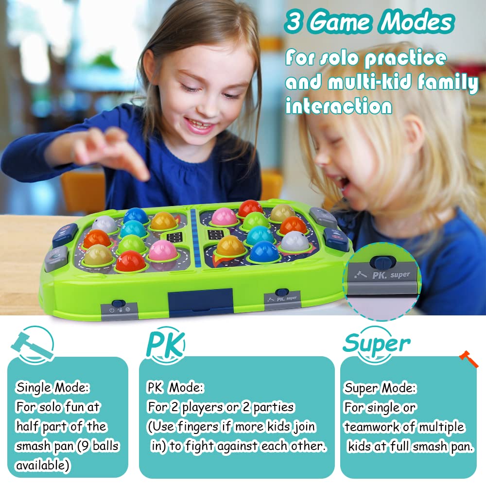 Hammer Mole Game for Toddler, Toys for 3-12 Year Old Boys and Girls, Whack Game for Kids,Gifts for 3 4 5 6+ Year Old Boys, Inter