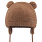 Duoyeree Kids Baby Hat Soft Warm Cable Knit Beanie Toddler Girl Fall Winter Hats(Net-Brown,12-18 Months)