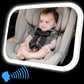 Smart Baby Car Mirror With Lights, Voice Control Safety Car Seat Mirror For Baby Rear Facing Infant With Wide Crystal Clear View