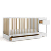 Graco Teddi 5-in-1 Convertible Crib & Changer with Drawer (White/Driftwood) - GREENGUARD Gold Certified Baby Crib Crafted from W