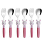 Annova Kids Silverware 6 Pieces Set Children'S Flatware - Stainless Steel Cutlery - 3 X Safe Forks, 3 X Dinner Spoons - Safe Tod