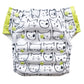 Hybrid Cloth Diaper - Reusable Training Pants, Swim Diaper, Special Needs Briefs, Fits From Baby Up To 10 Years (Size 3, White K