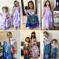 Ruyuyiru Encanto Mirabel Cosplay Costume For Girls Isabela Mirabe Madrigal Princess Dress Up Halloween Paty Dresses 130(Purple)