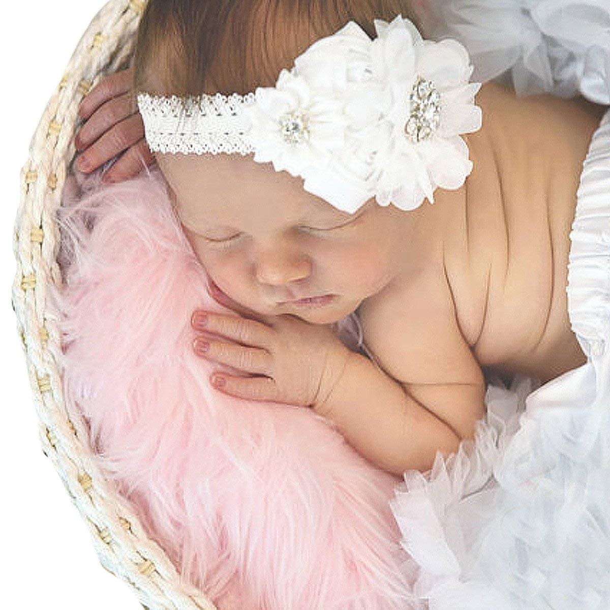 Mausong Christening Headbands Baptism Headbands With Bows