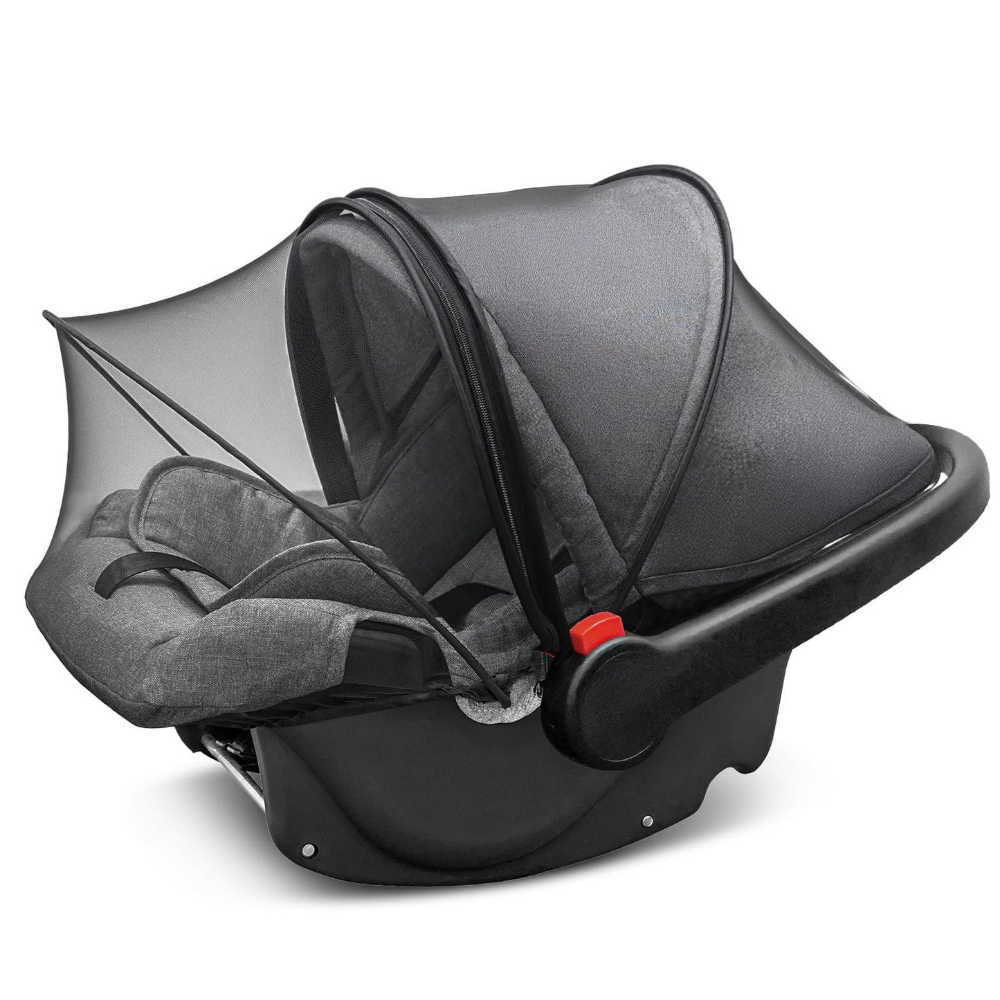 Universal Car Seat Canopy, Baby Car Seat Cover, Mosquito Net with 2-Way Zipper - Breathable Mesh Infant Bug Net for Baby Car Sea