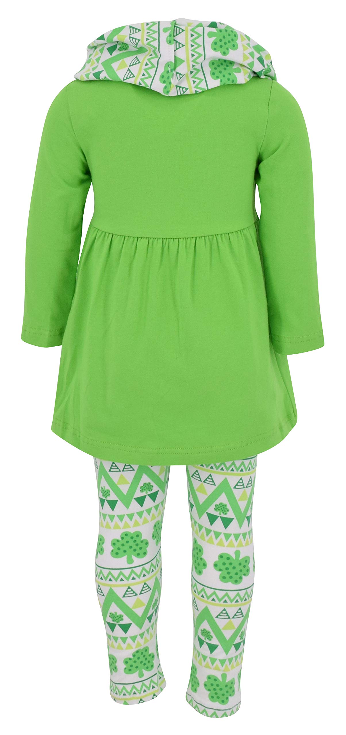 Unique Baby Girls St Patrick 'S Day Repeating Clovers Legging Set (10/5Xl, Green)