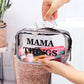 4 Packs Diaper Bag Organizer Pouches Set Clear Pvc Travel Diaper Bag Waterproof Zippered Makeup Bag Dry Wet Bag (Black)