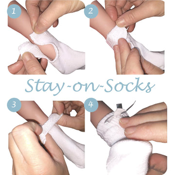 Unconditional Mom Adjustable Preemie Socks With Bow - 3 Pairs Of Turn Cuff Preemie Cotton Socks For Newborn Girls And Boys