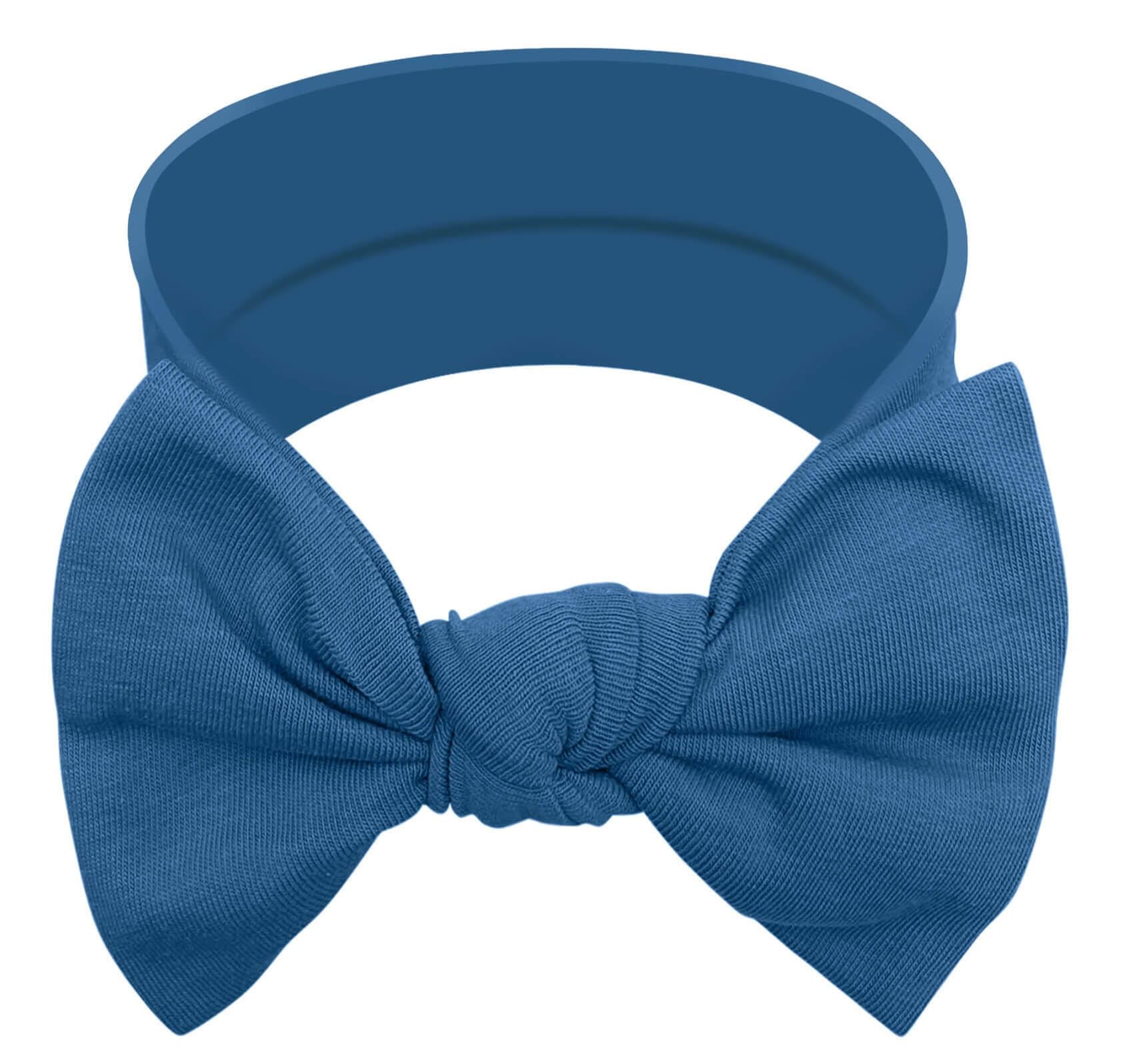 Babygiz Baby Girl Headbands-Infant,Toddler Cotton Handmade Hairbands With Bows Child Hair Accessories (Queen Blue)