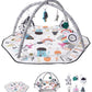 VEVOR Baby Play Gym Mat, Tummy Time Mat with 6 Detachable Sensory Toys, 41.7 x 41.7 Large-Sized Baby Newborn Activity Mat with F