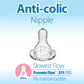 Dr. Browns Natural Flow Preemie Flow Narrow Baby Bottle Silicone Nipple, Slowest Flow, 0M+, 100% Silicone Bottle Nipple, 6 Count