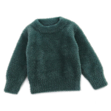 Curipeer Baby Sweater Solid Thick Basis Pullover Sweater Turtleneck Longsleeve Fall Clothes For Baby Girl And Boy Dark Green 3-4