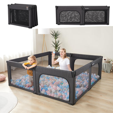 Doradotey Baby Playpen, Safety Kids Play Center Yards Baby Foldable Play Pen, Playpens for Babies Small Baby Playard Portable Pl
