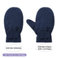 Lined Fleece Toddler Mittens Kids Winter Warm Gloves Child Ski Gloves Waterproof Snow Baby Mitten For Boys Girls Navy M