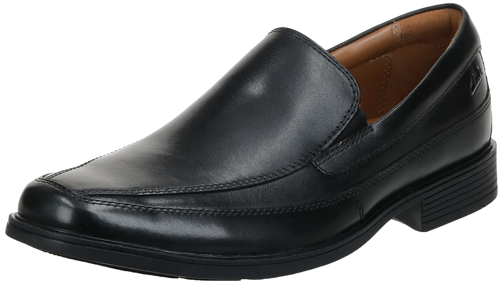 Clarks Mens Tilden Free Loafer, Black Leather, 115 Wide Us
