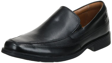 Clarks Mens Tilden Free Loafer, Black Leather, 115 Wide Us