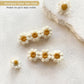 Cherssy 2' Daisy Flowers Hair Clips For Girls, 12 Pcs Cotton Fully Lined Alligator Clips, Non Slip Floral Baby Barrettes Hair P