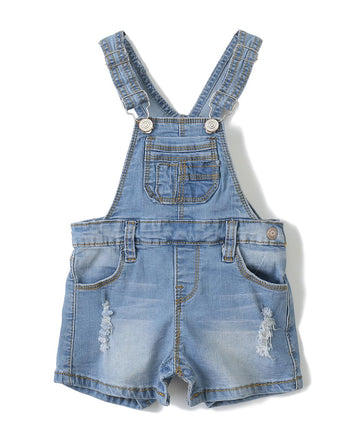 Kidscool Space Baby Boy Girl Jean Shorts,Toddler Denim Cute Summer Shortalls,Light Blue,9-12 Months