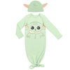 Star Wars The Mandalorian The Child Infant Baby Boys Cosplay Sleeper Gown And Hat 6-12 Months