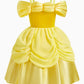 Axaxa Belle Costume For Girls Belle Dress Birthday Party Halloween Costume Cosplay Dress Up For Girls