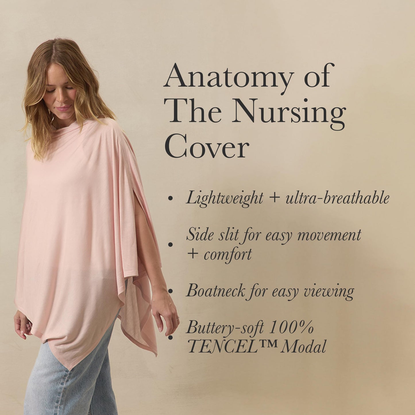 Solly Baby Nursing Cover, Ultra-Breathable, Lightweight Breastfeeding Cover-Up, Buttery-Soft Fabric, Universal Fit, Postpartum E