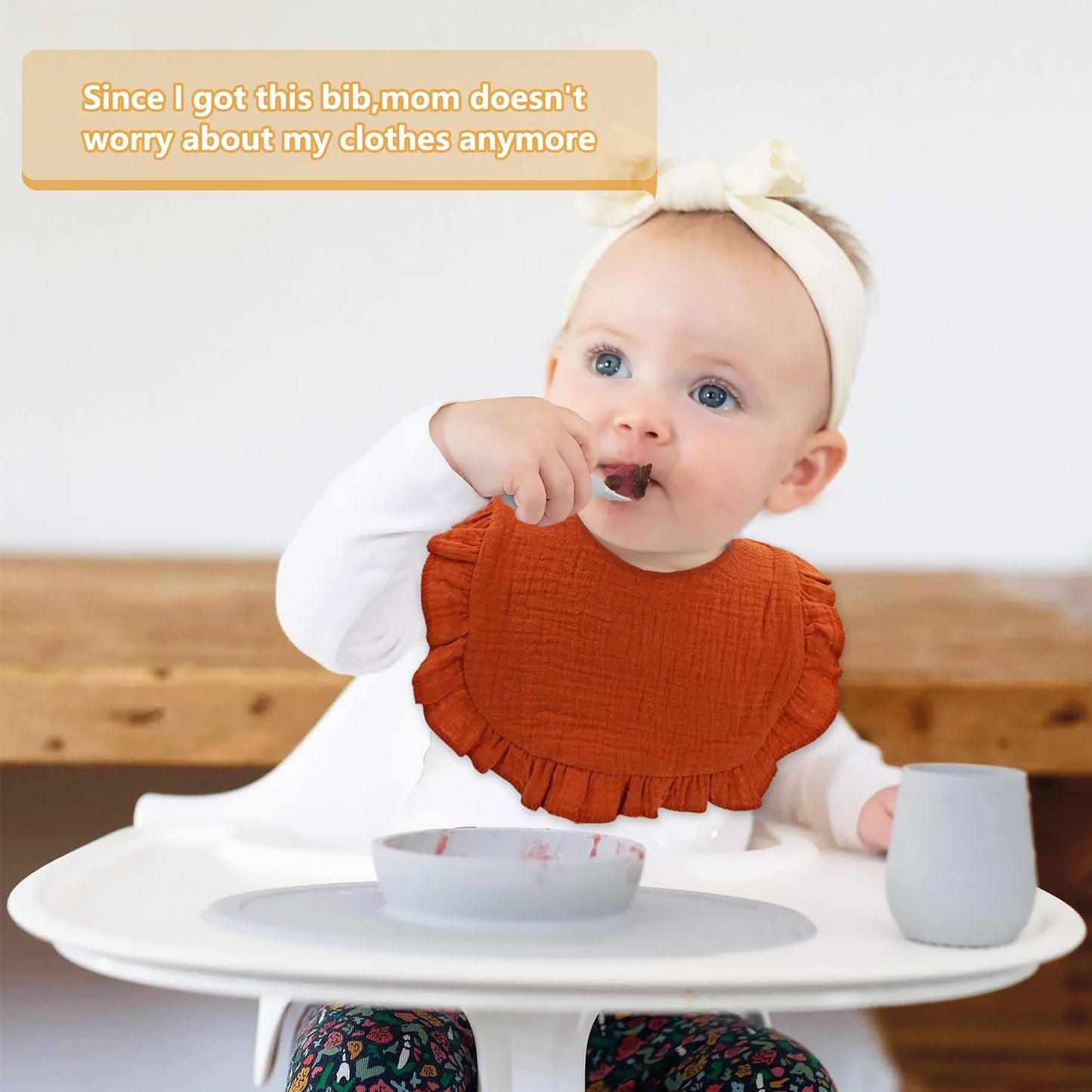 Elliehouse Baby Bibs For Girls Boys 10 Pack Teething Drool Teeth Drooling Muslin Bibs Cotton Absorbent Soft Bibs For Infant Todd