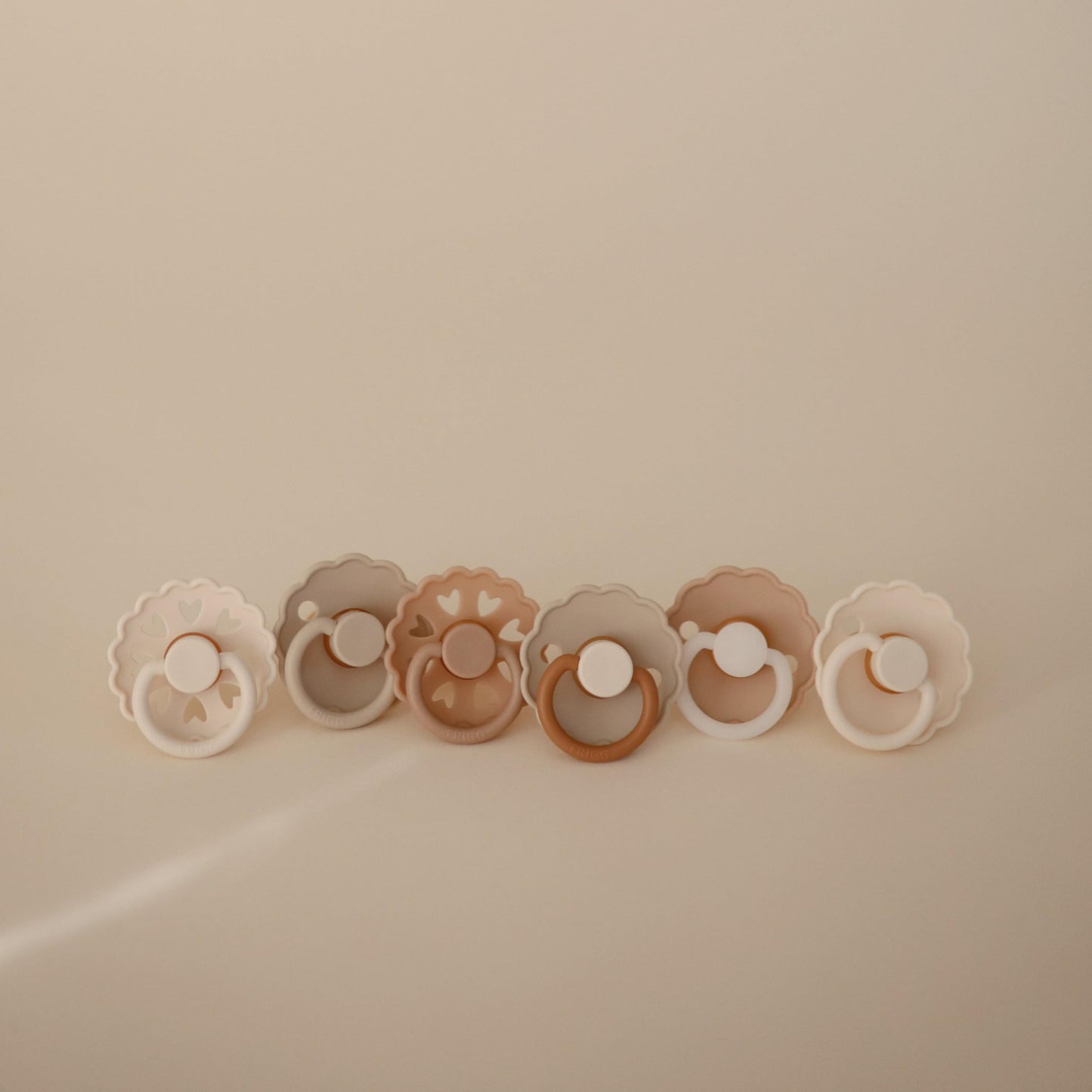 Frigg Silkysoft Silicone Baby Pacifier 6-Pack Cinnamon Charm | Made In Denmark | Bpa-Free (0-6 Months)