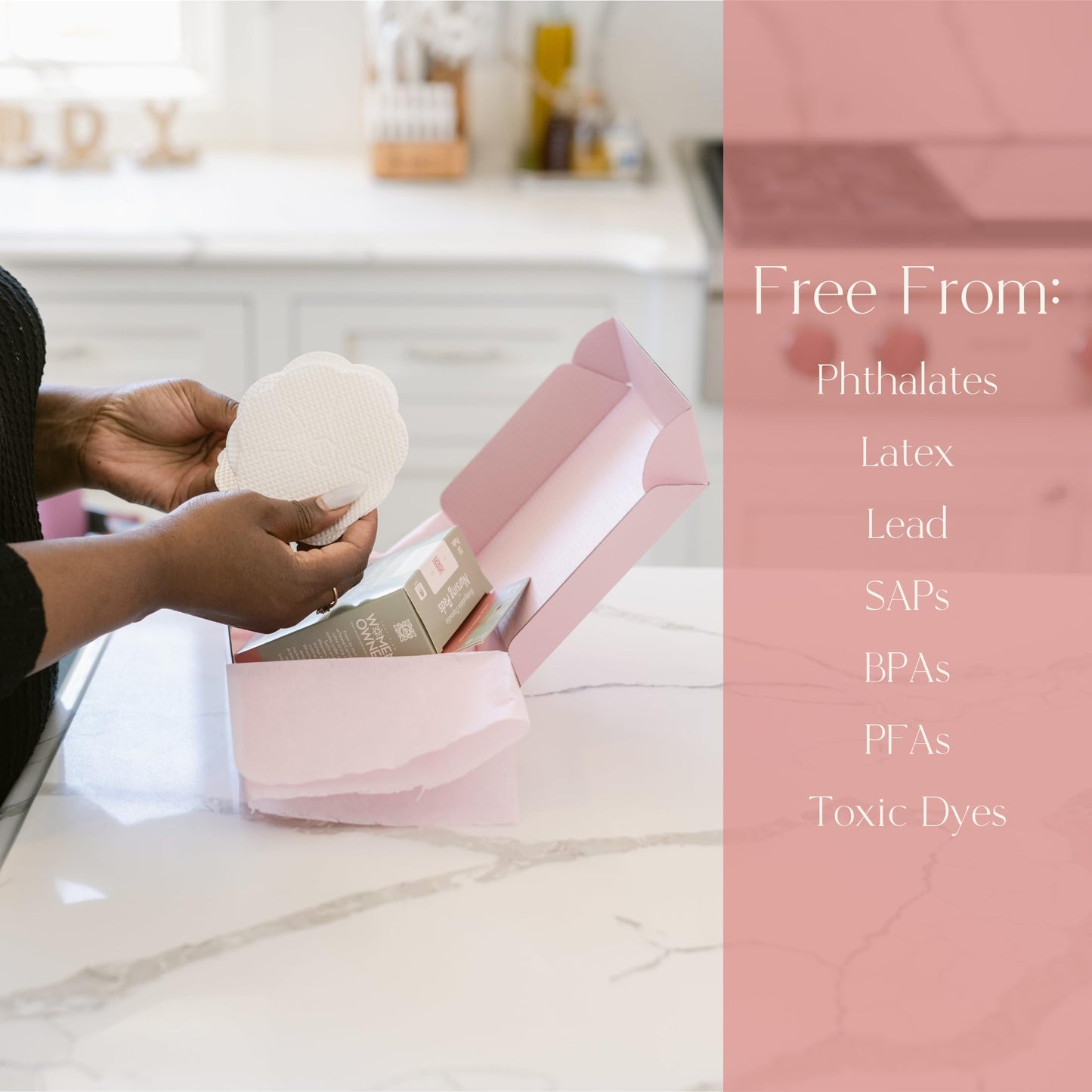 Nuangel Nursing Pads: Plant Based And Disposable, Essential For Newborn Care, Perfect Breast Pads For Leaking Milk, Nipple Pads