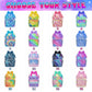 M Yescustom Custom Diaper Bag Backpack For Girls Boys Large Capacity With Pockets Gradient Pink Blue Personalized Baby Diaper Ba