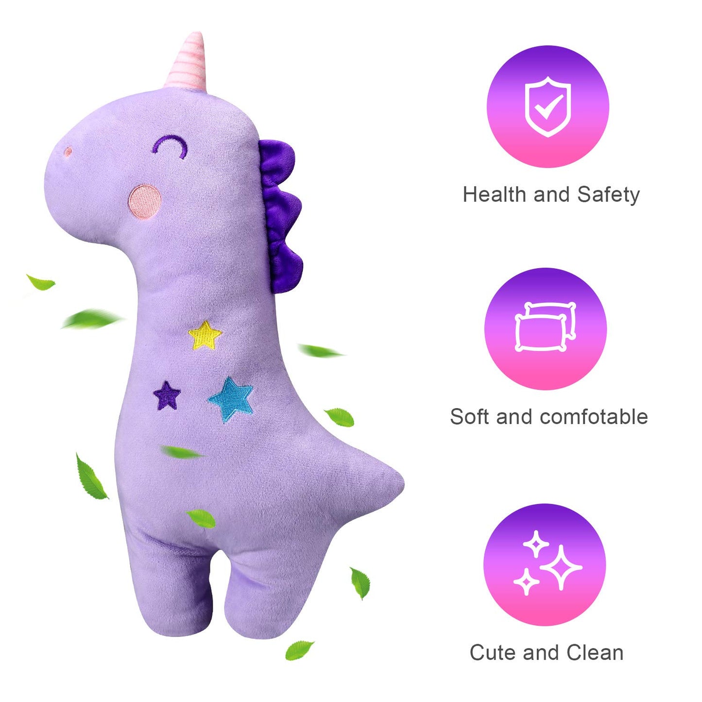 Farochy Unicorn Seat Belt Pillow Kids Cover, Vehicle Shoulder Pads, Car Seatbelt Cushion for Kids, Strap Pillows Animal Travel (