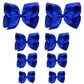 Oaoleer 8Pcs Hair Bows For Girls Royal Blue Grosgrain Ribbon Boutique Bow Alligator Clips Hair Accessories For Toddlers Little G