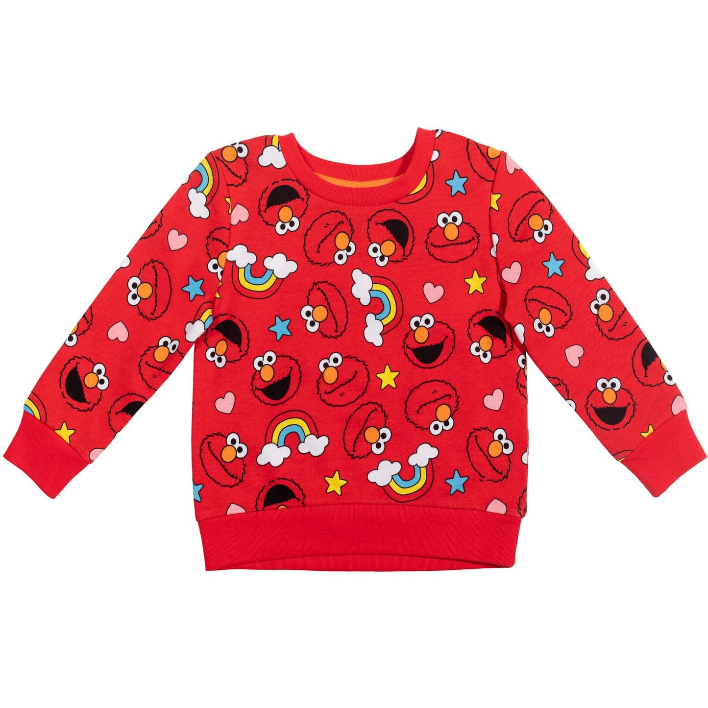 Sesame Street Elmo Baby Girls French Terry Pullover Sweatshirt Red 18 Months