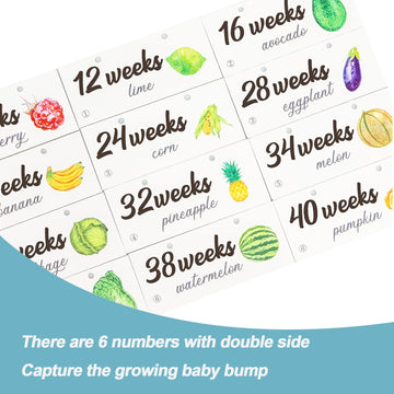 Ultrasound Picture Frame, Sonogram Picture Frame With Belly Bump Fruit And Vegetable Signs, Expecting Parents To Be Unique Gifts