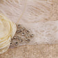 Nishine Baby Girls Rhinestone Flower Lace Headband Elastic Infant Headbands Newborn Hair Bands (Ivory)