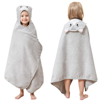 Style Quarters Kids Hooded Bath Towel, Large Kids Bath Towels, Cartoon Cat Kids Beach Towels, 100% Cotton Terry Toddler Hooded B