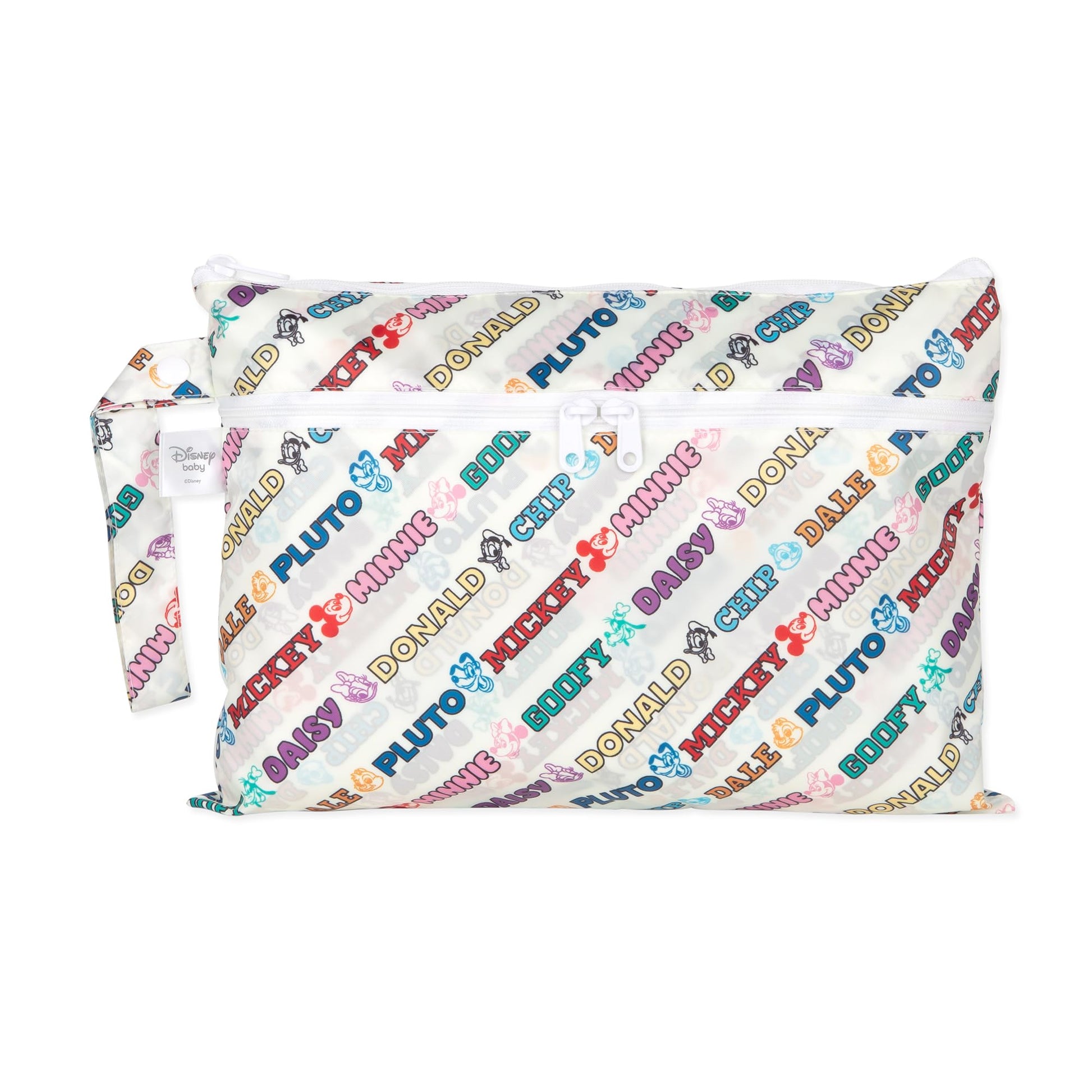 Bumkins Disney Waterproof Wet Dry Clutch Bag for Baby, Travel, Swim Suit, Diapers, Pump Parts, Pool, Gym Clothes, Toiletry, Hook