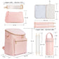 Minsong Diaper Bag Backpack, Fashion Leather Mommy Backpacks, Travel Baby Diaper Bags With In Bag Organizer And Changing Pad (Pi