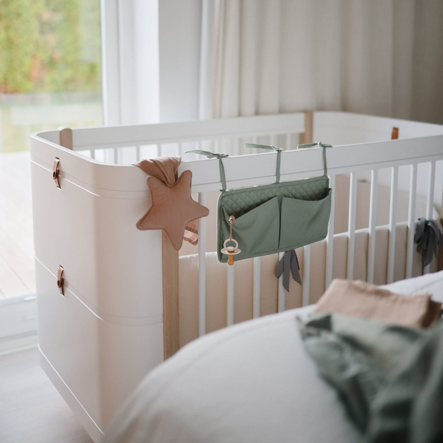 Frigg Rope Natural Rubber Baby Pacifier | Made In Denmark | Bpa-Free (Blush/Cream, 6-18 Months)