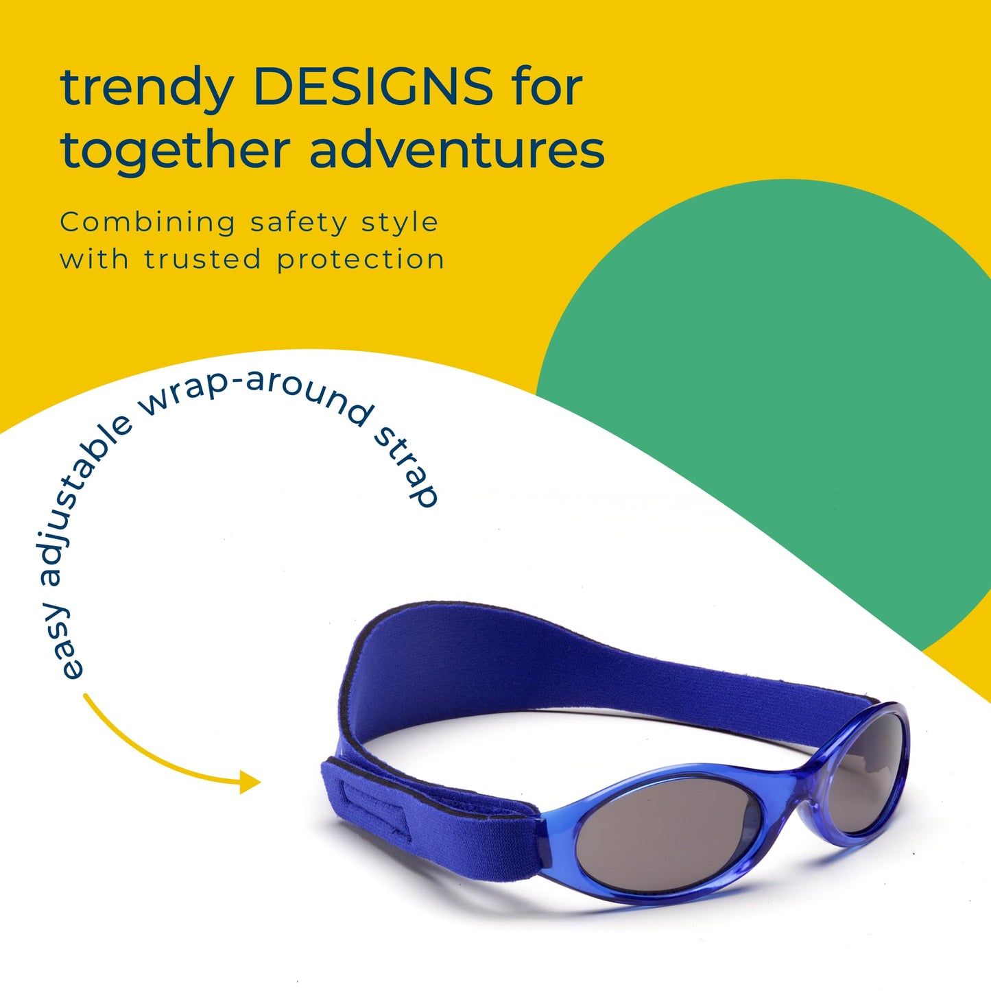 Baby Banz Retro Baby Sunglasses, 0-24 Months - Pacific Blue - Uv Eye Protection