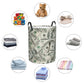 Gbuzozie Money Round Laundry Hamper Hundred Dollar Bill Storage Basket Toys Clothes Organizer Bin For Home Bathroom Bedroom Dorm