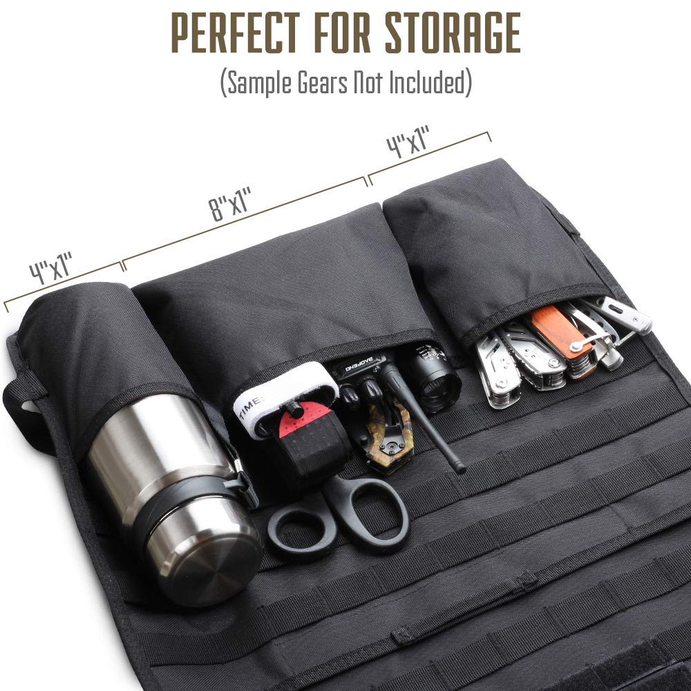 Wynex Tactical Car Seat Back Organizer, Molle Panel Back Seat Protector, Universal Vehicle Seat Cover For Molle Pouches And Trav