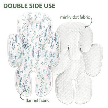 Dilimi Infant Car Seat Insert, 2-In-1 Carseat Head Support For Newborn, Soft Baby Head Support For Car Seat, Stroller, Bouncers,