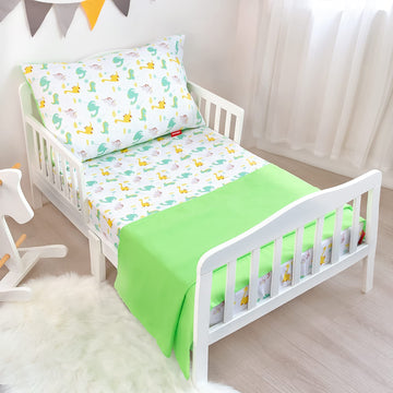Moonsea Toddler Sheet Set Dinosaur, Crib Sheet Set For Toddler Bed, Breathable Silky Soft Toddler Bed Sheets For Boys And Girls,
