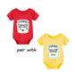 Ysculbutol Baby Bodysuit Ketchup Mustard Funny Baby Twins Outfits Baby Girl Twins Set(Shortkm S6M)