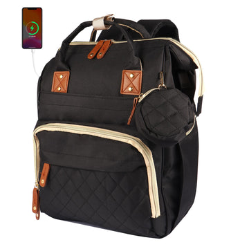 MosaiRudo Diaper Bag Backpack Baby Bag,Waterproof, Travel Diaper Bags with Pacifier Case for Baby Girl Boy Backpack for Women (B