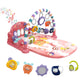 Dearlomum Baby Play Mat Baby Gym,Funny Play Piano Tummy Time Baby Activity Mat With 5 Infant Sensory Baby Toys, Music And Lights