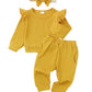 Toddler Baby Girl Clothes Top Pants Set Baby Girl Outfit Cute Baby Girl Gifts Baby Clothes Girl Clothing Ginger 18-24 Months Gir