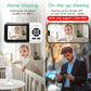 Simyke Smart Video Baby Monitor With Camera And Audio,Dual Mode,Wifi On/Off Switch,2.8Inch Display,App,1080P Camera,1500Ft Long