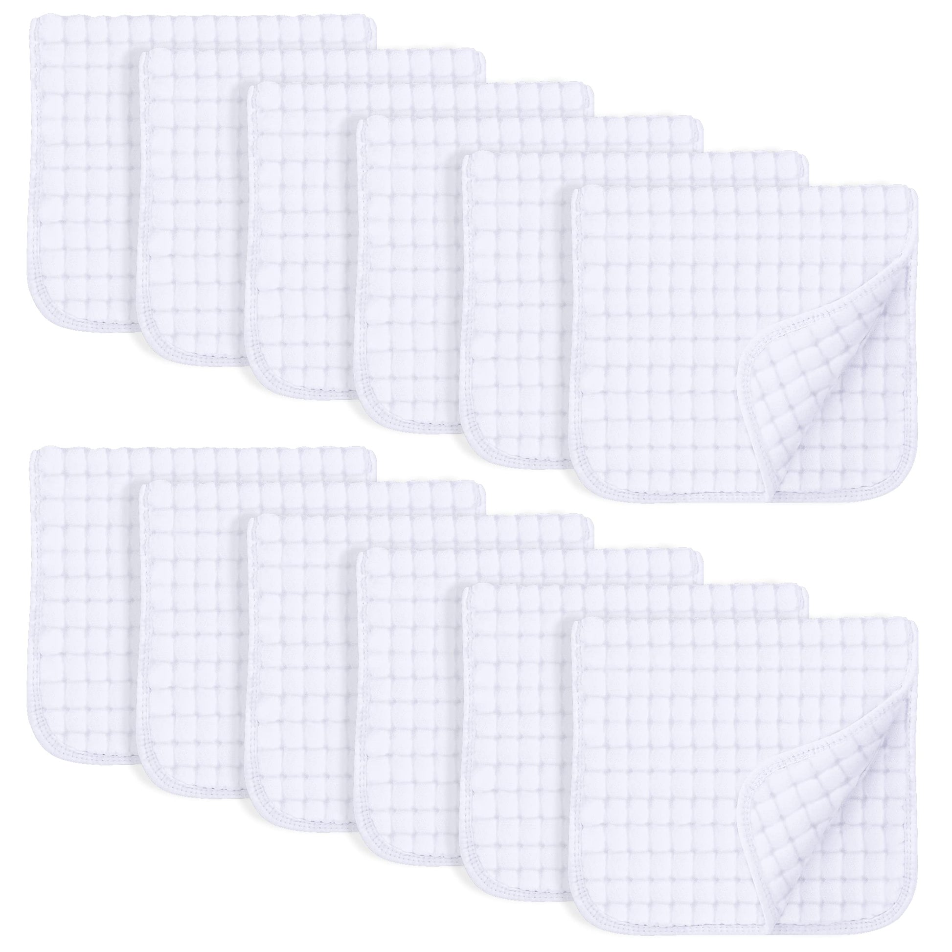 Sweet Dolphin 12 Pack Muslin Burp Cloths Large 100% Cotton Hand Washcloths For Baby - Baby Essentials Extra Absorbent And Soft B